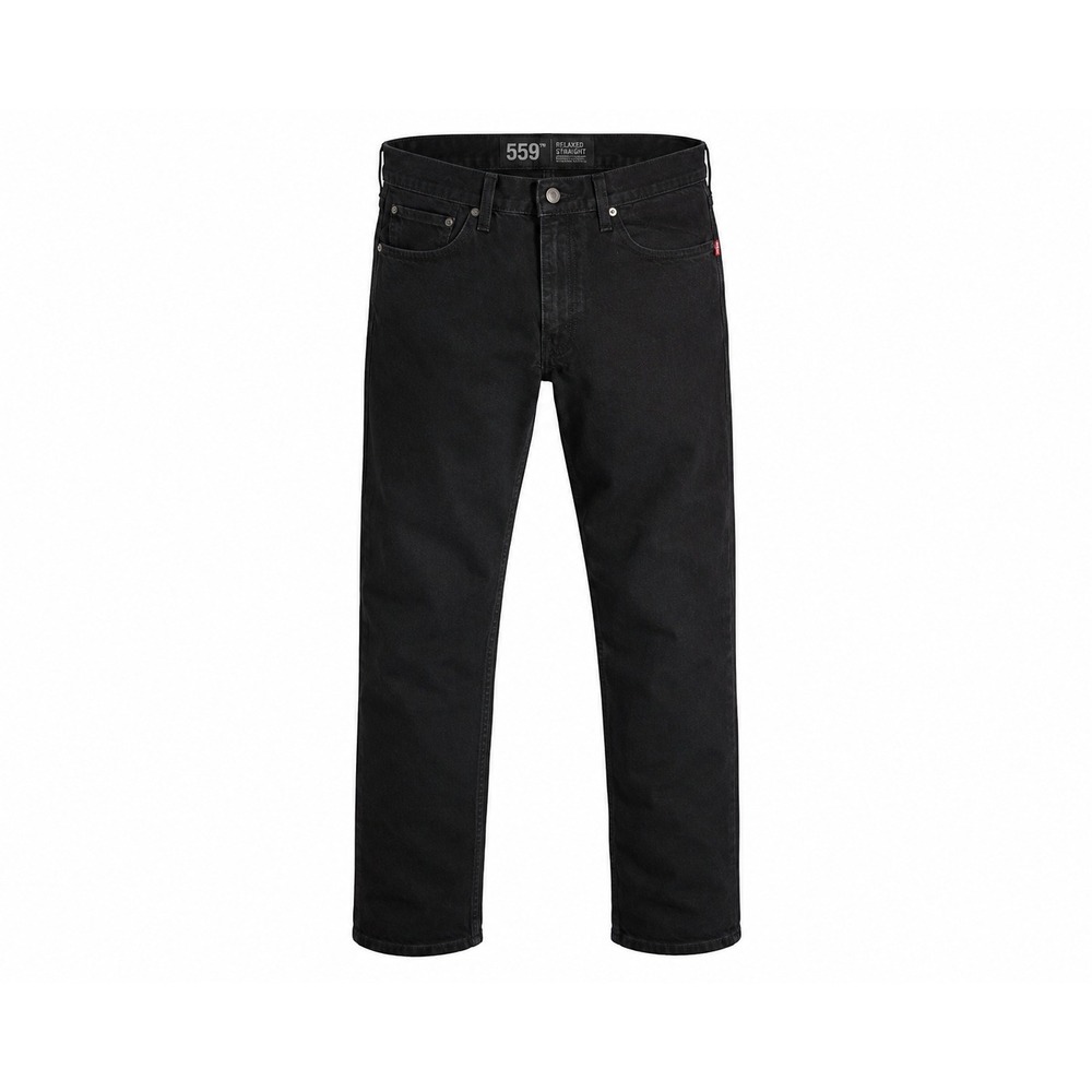 Levi's 559 Relaxed Straight Jeans Mens 38x32 Black Excellent Stretch‎ Denim